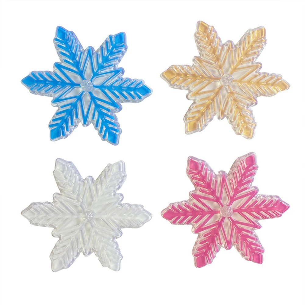 2pcs Snowboard Stomp Pads Plastic Snowflake Shape Anti-slip Sticker For Winter Snow Ice Snowboard Mat Replace Accessories