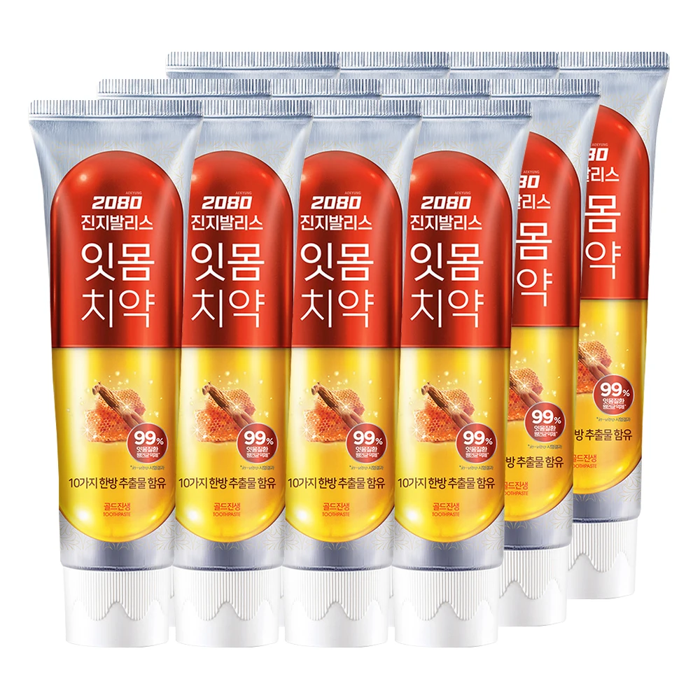 معجون أسنان جينج 2080 جينجي باليس جولد جينجانج 140 جرام × 12 قطعة