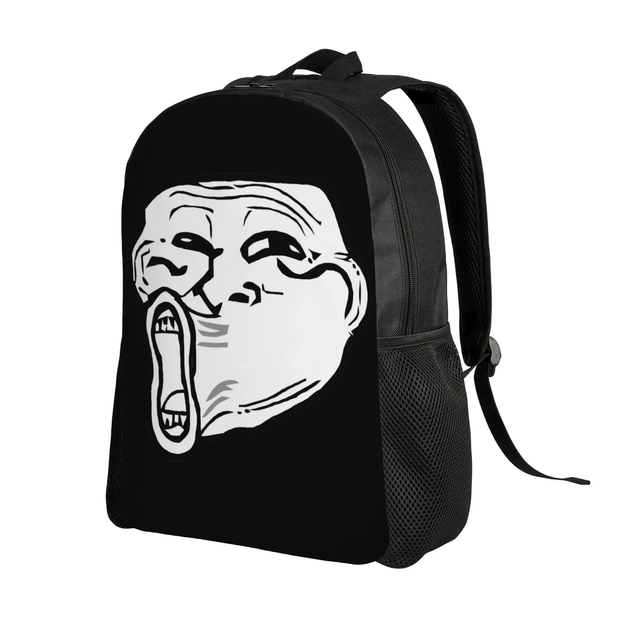 Trollface Meme Rage Comic Funny Troll Joke Internet Backpack Backpacks Boy Girl Daily Breathable High School Bags Rucksack