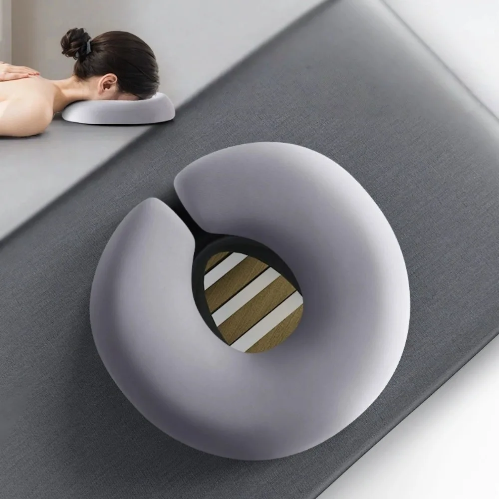 Face Down Cotton Pillow U Shape Neck Cushion Prone Resting Breathable Comfort Memory Pillow for Travel Beauty Salon Home Office
