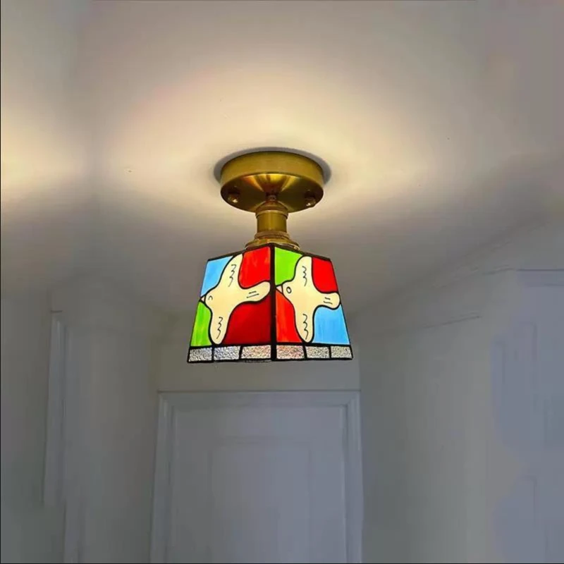 

Japanese-style retro aisle light, corridor light, entrance ceiling light, all-copper wabi-**** wind entry foyer lamps