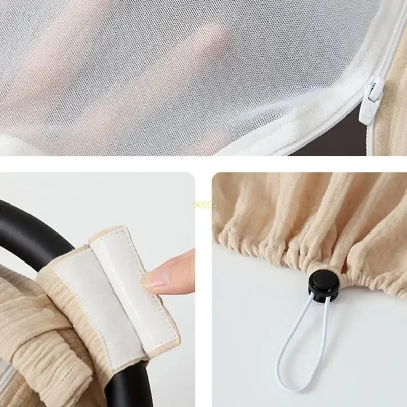 

Breathable Mesh Car Covers Stretchy Cotton Canopy Covers for Babies Safety