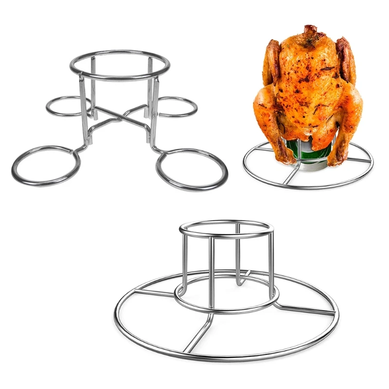 Beer Can Chicken Roaster Rack for Grill Smoker or Oven Vegetable Spikes Kitchen Suitable for Roast Chicken Turkey Duck