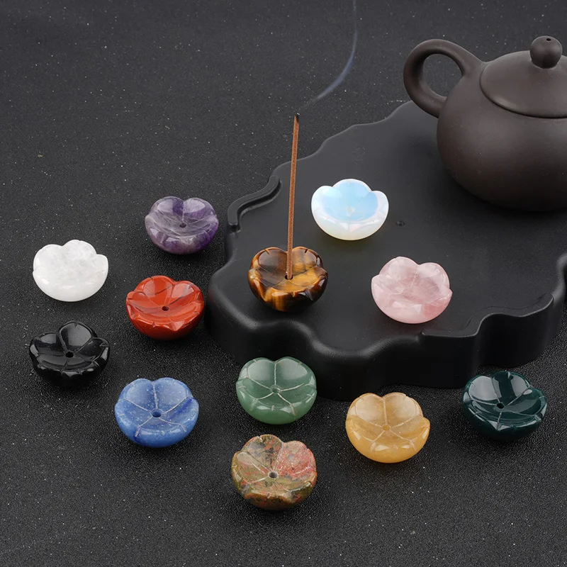 QIMOSHI 32 مللي متر عين النمر زهرة حامل البخور للعصي قلادة الموقد الرماد الماسك لليوجا التأمل ديكور المنزل #2