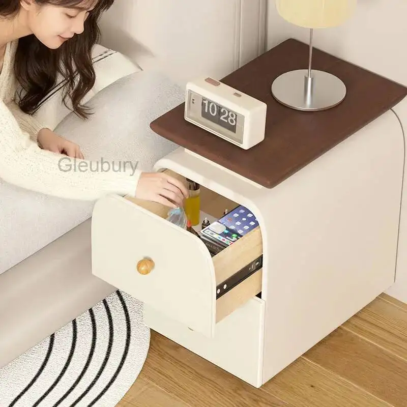 Mesa de Cabeceira Móvel para Quarto, Organizador, Mesa de Café, Economia de Espaço, Mesa de Cabeceira Moderna, Criado-Mudo Confortável, Móveis para Casa