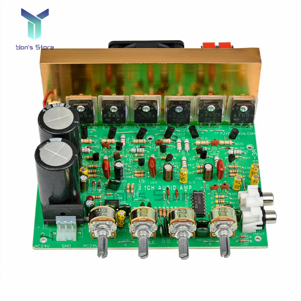 2.1 Channel Audio Power Amplifier Board 240W High Power Subwoofer Speaker Amplifier Board AMP Dual AC18-24V Home Theater