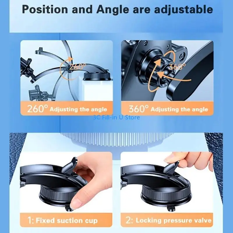 G8TA CAR SUSTION CUP CUP WALKIETALKIE Holder Mount, Dashboards/Windshield/Window 2-way Radio Cliper Universal