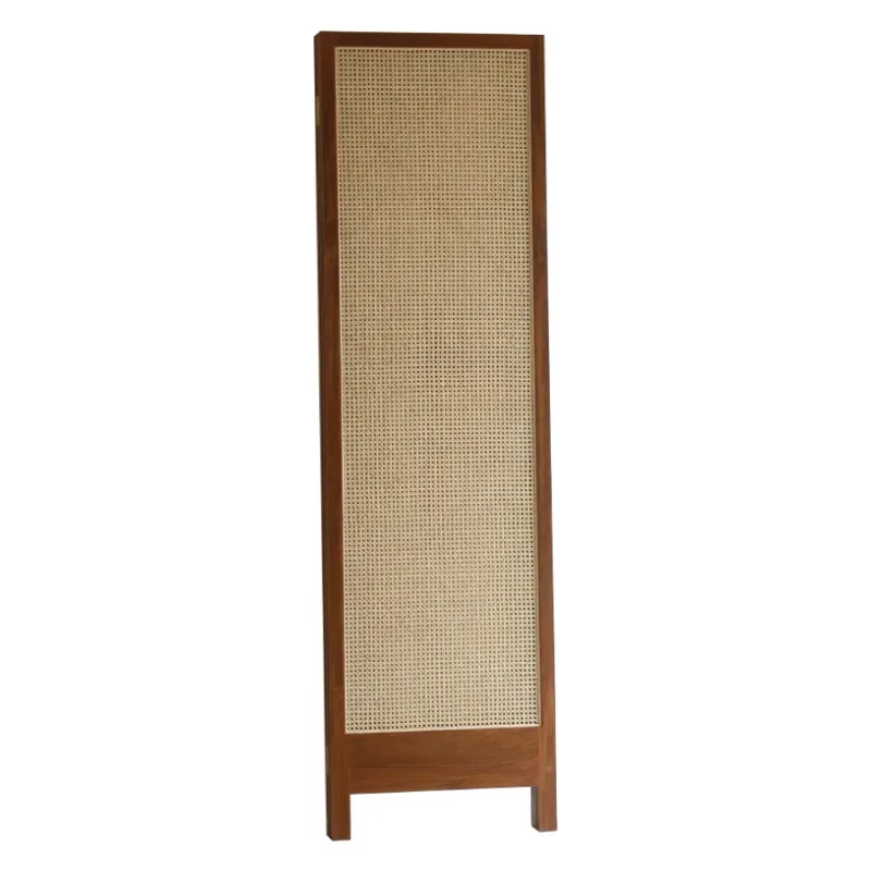 Teak guest restaurant folding move, black walnut solid wood entrance folding screen