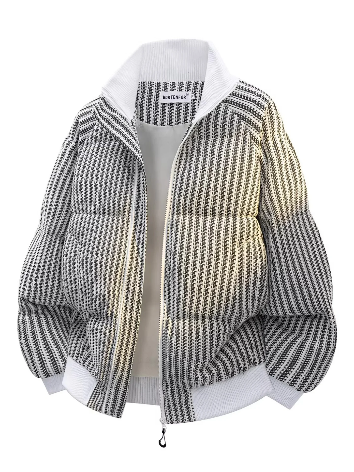 

Утепленная хлопковая куртка для мужчин: зимнее теплое пуховое пальто с воротником в американском стиле, молодежное, повседневное, с длинными рукавами, на молнии