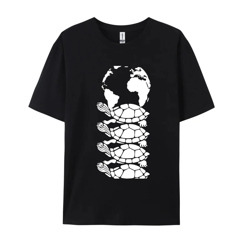 Classic T-shirts Turtles All The Way Down T-shirts Loose O Neck Soft Texture Streetwear High Quality Fast Ship