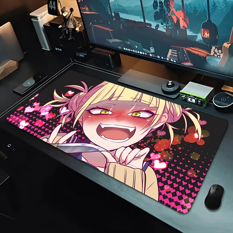 Toga Himiko My Hero Academia Kawaii Girl Mouse Pad Grande Laptop Office Anime Mousepad Gomma naturale Tastiera oversize Tappetino da scrivania