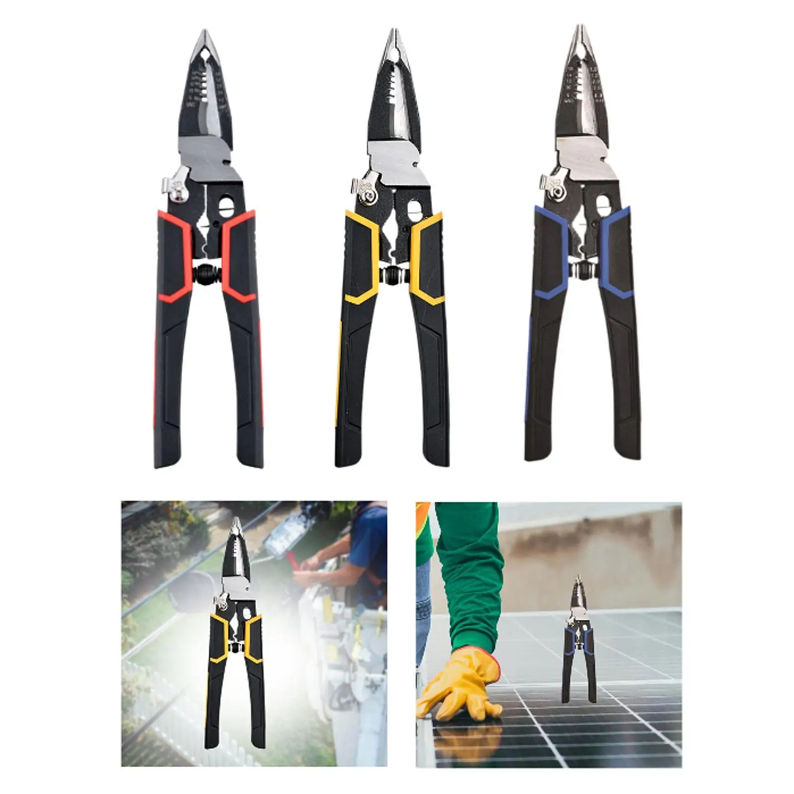 Multifunctional Wire Strippers Ergonomic Handle for Cutting Winding Splitting Hand Tool Wear Resistant Cable Cutter Pliers