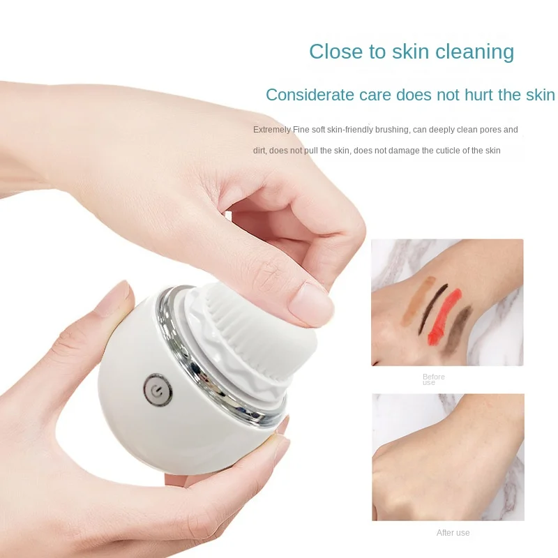 Skin Care Scrub Cleanser Ultrasonic Electric Sonic Silicone Cleanser Face Washer Mini Beauty Soft Deep Cleaning Exfoliator