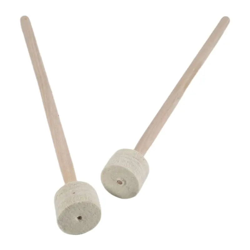 

ABVH-1 Pair Drum Mallet Stick Felt Head Mallet Timpani Stick Big Drum Hammer Timpani Mallet For Percussion Instrument
