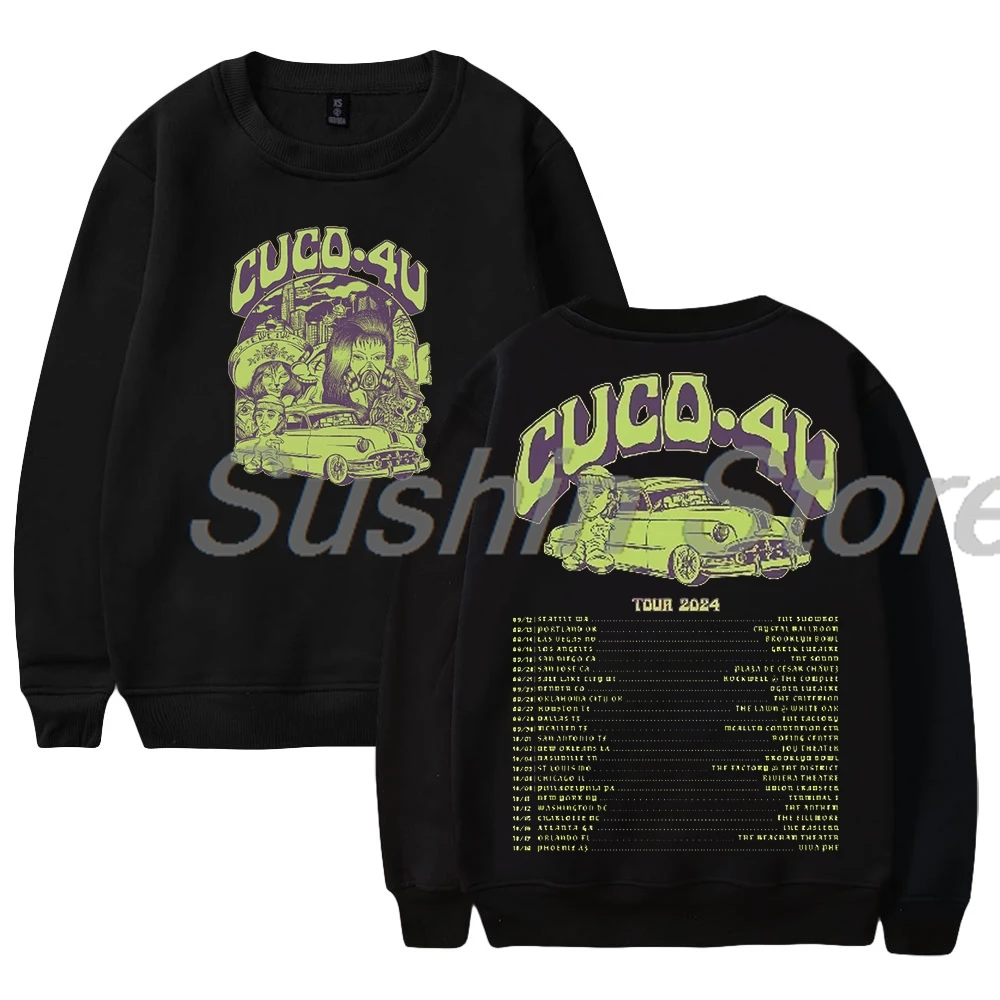 

Rapper Cuco 4U Tour 2024 Merch Crewneck Long Sleeve Streetwear Women Men Sweatshirt Fashion Clothes