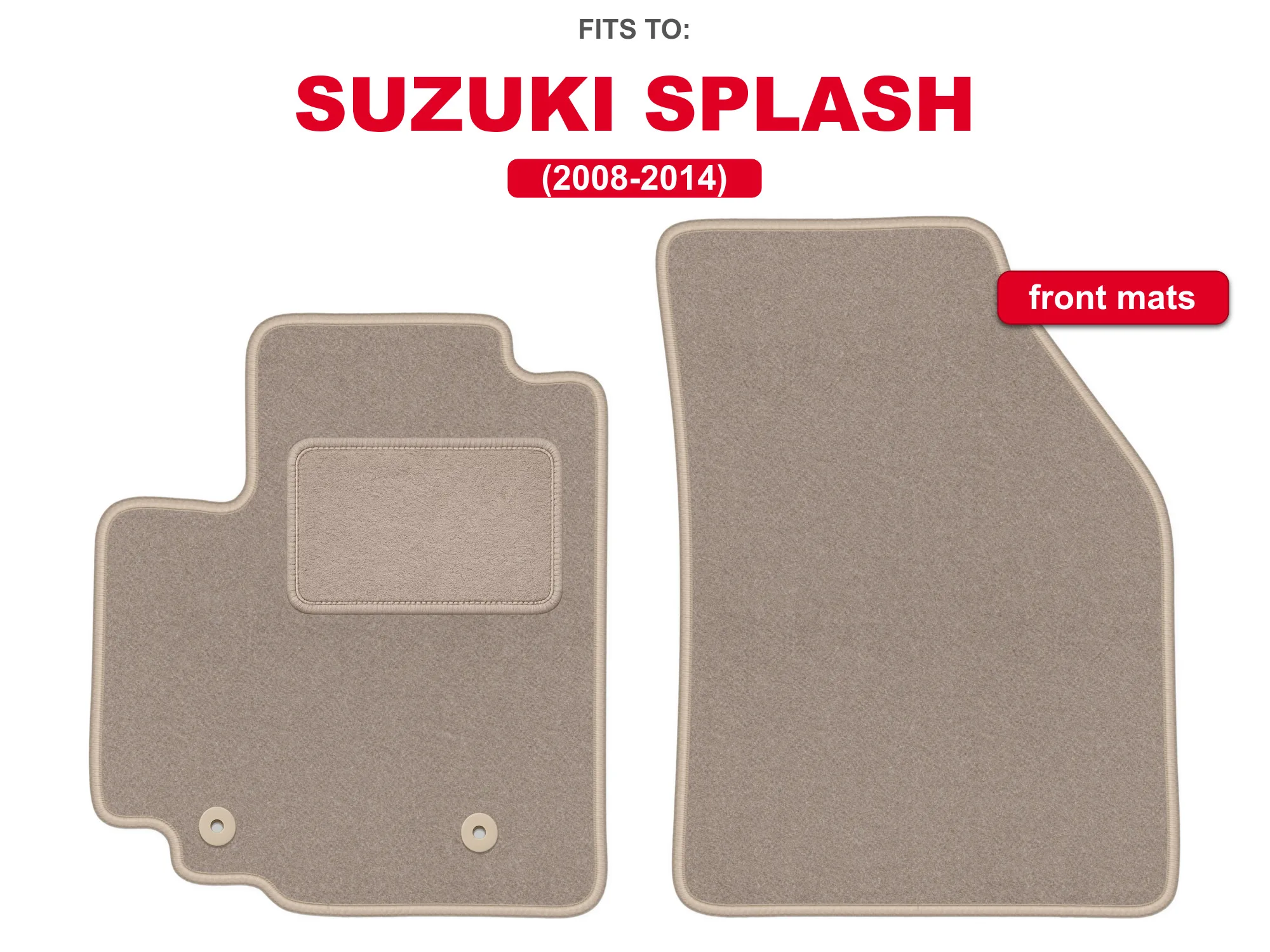 Velour vloermatten voor: Opel Agila B 2008-2014 hatchback beige set auto vloermatten voor voertuigvloer