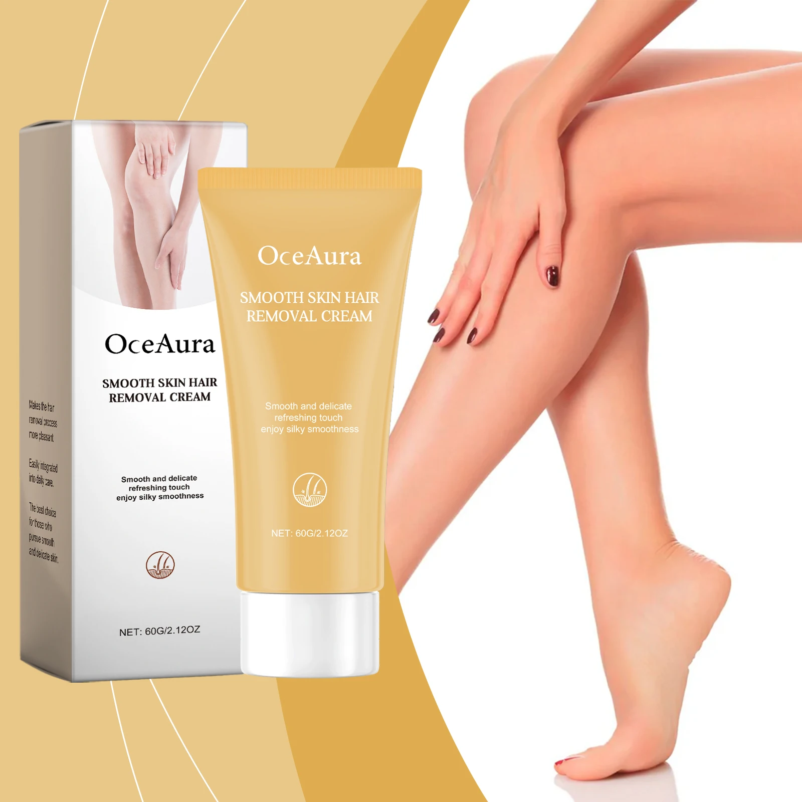 Body Care Hair Removal Cream (Gentle): Daily Cleansing, Moisturizes & Soothes Skin, Ideal for Gentle Skin-Cleansing Hair Removal