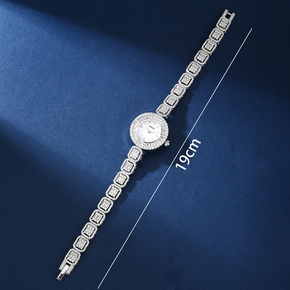 011752 Watch19cm forWomen AAA Cubic Zircon Crystal Watch for Wedding Party Jewelry Japan Movement Waterproof Made with Wholesale