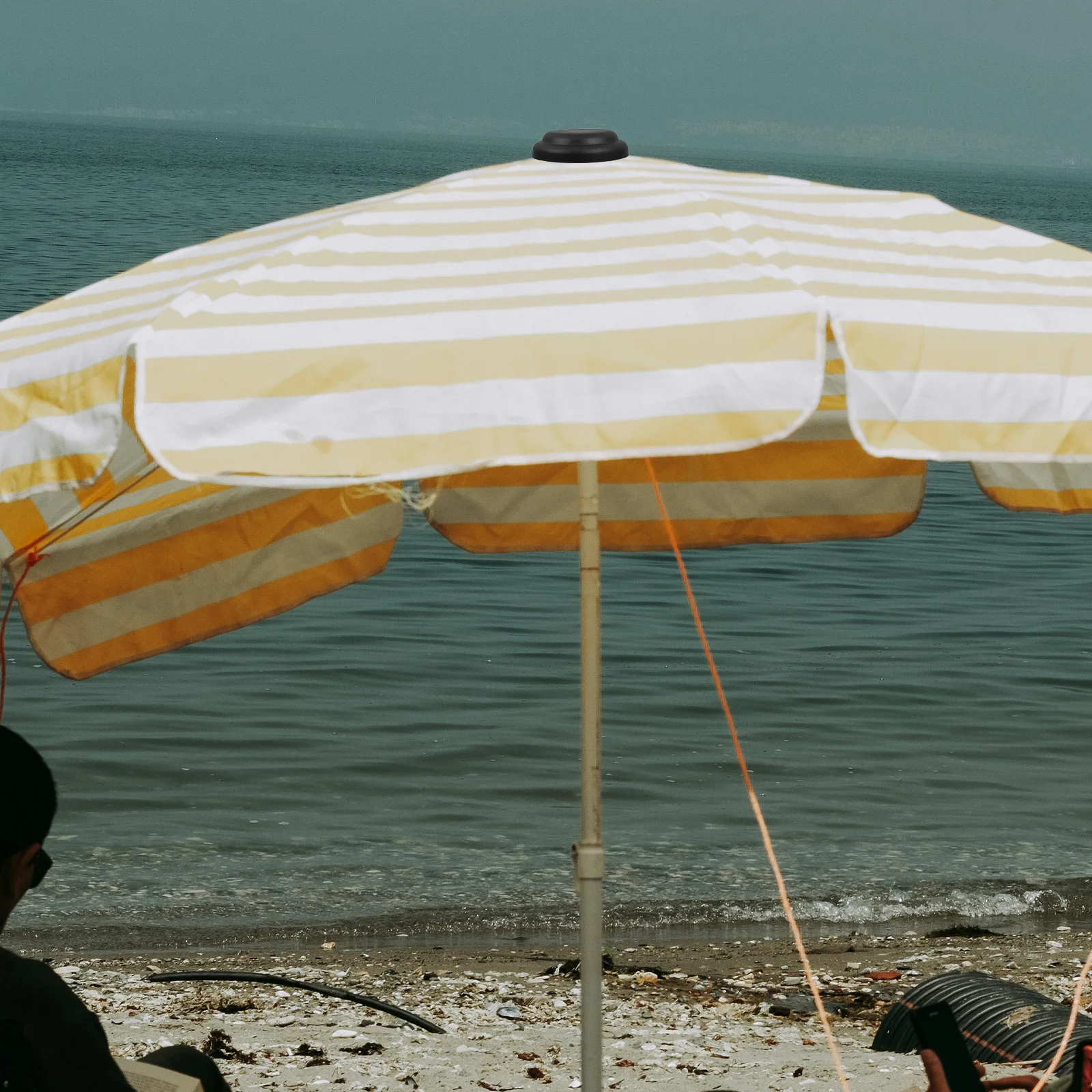 

BUTIFULSIC 2pcs PP Black Umbrella Tip Replacement End Cap Professional Waterproof Umbrella Repair Parts