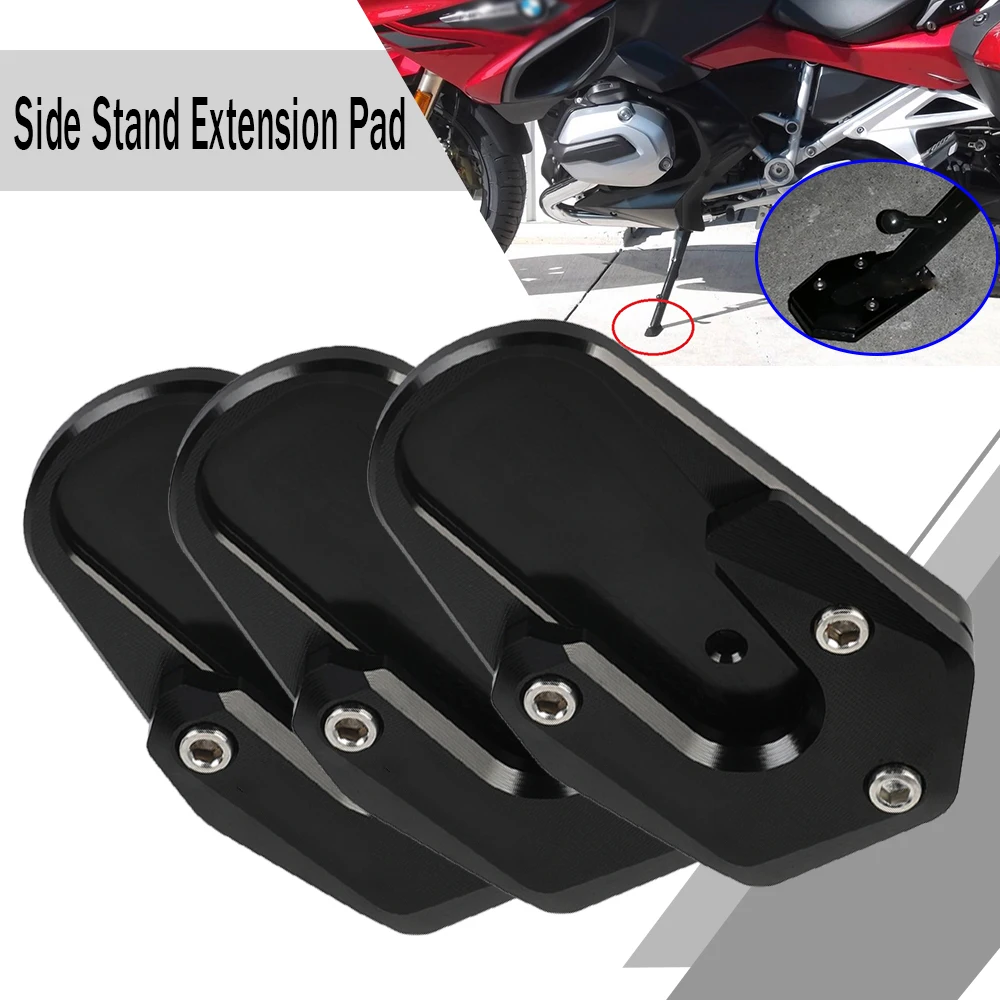 Acessórios da motocicleta para bmw r1200rt r1200st r1250rt r1250rs r 1200 1250 rt/rs kickstand pé lateral almofada de extensão placa