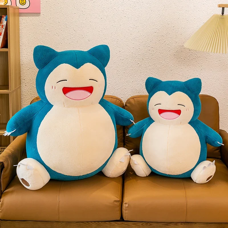 Tamaño grande Kawaii Pokemon dibujos animados Snorlax juguete de peluche Anime película monstruo de bolsillo nuevo raro muñeco de peluche suave para regalo de Navidad