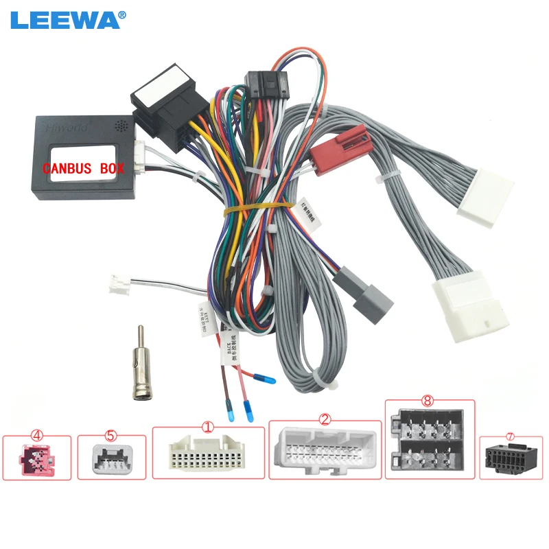 

LEEWA Car 16PIN Stereo Power Wiring Harness Cable Canbus For Renault Mégane II (04-07) Reserve the original car radio #CA7448