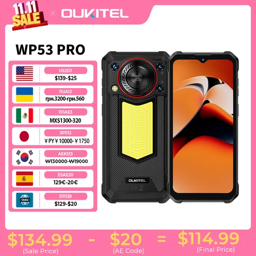 【Estreno Mundial】 Teléfono Resistente Okitel Wp53 Pro, 24
