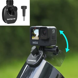 Motorcycle Windshield Mounting Clamp Aluminum Mount For GoPro Hero 13 12 11 10 Insta360 X4 DJI Action 5 Pro 4 Camera Accessories