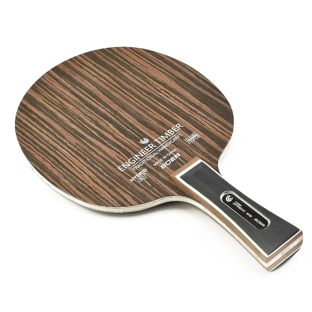 Table Tennis Racket Bottom Plate 5 Layers Ebony Wood Dalbergia Table Tennis Board Blade Base Pong Blade Paddle  Long Handl