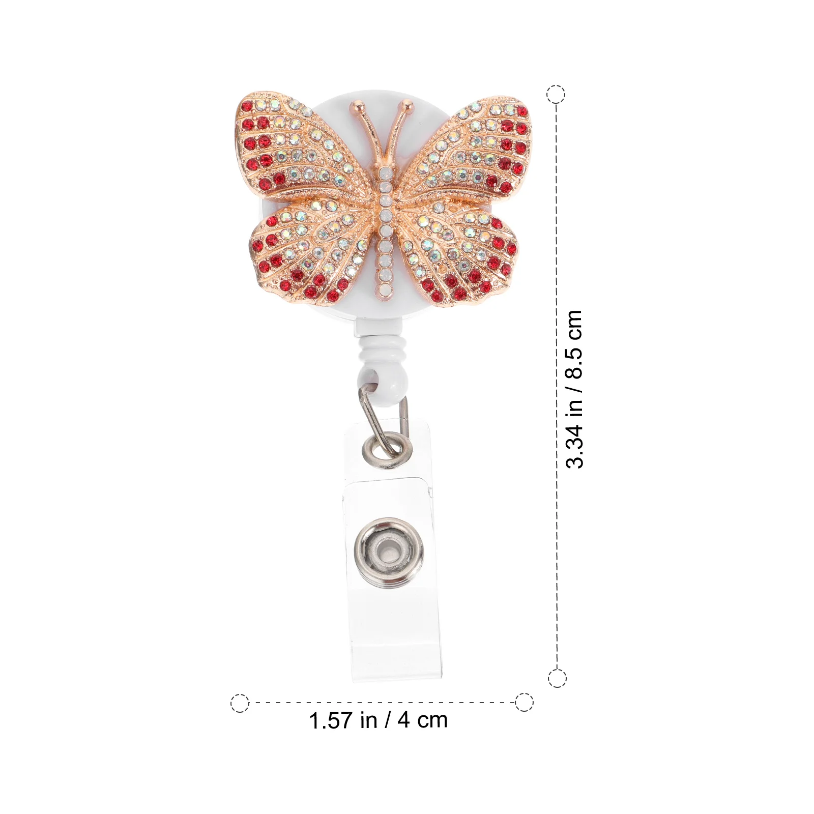 

1Pcs Butterflies Badge Holder Retractable Id Cards Clip Practical Work Badge Accessory for Office Nurse Students