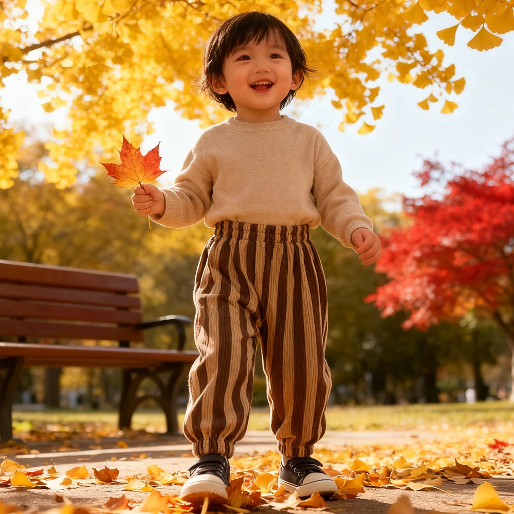 

Vintage Checkered Striped Kids Long Pants Spring Autumn New Boys Girls Outwear Trousers Casual Sport Pants Children's Clothing