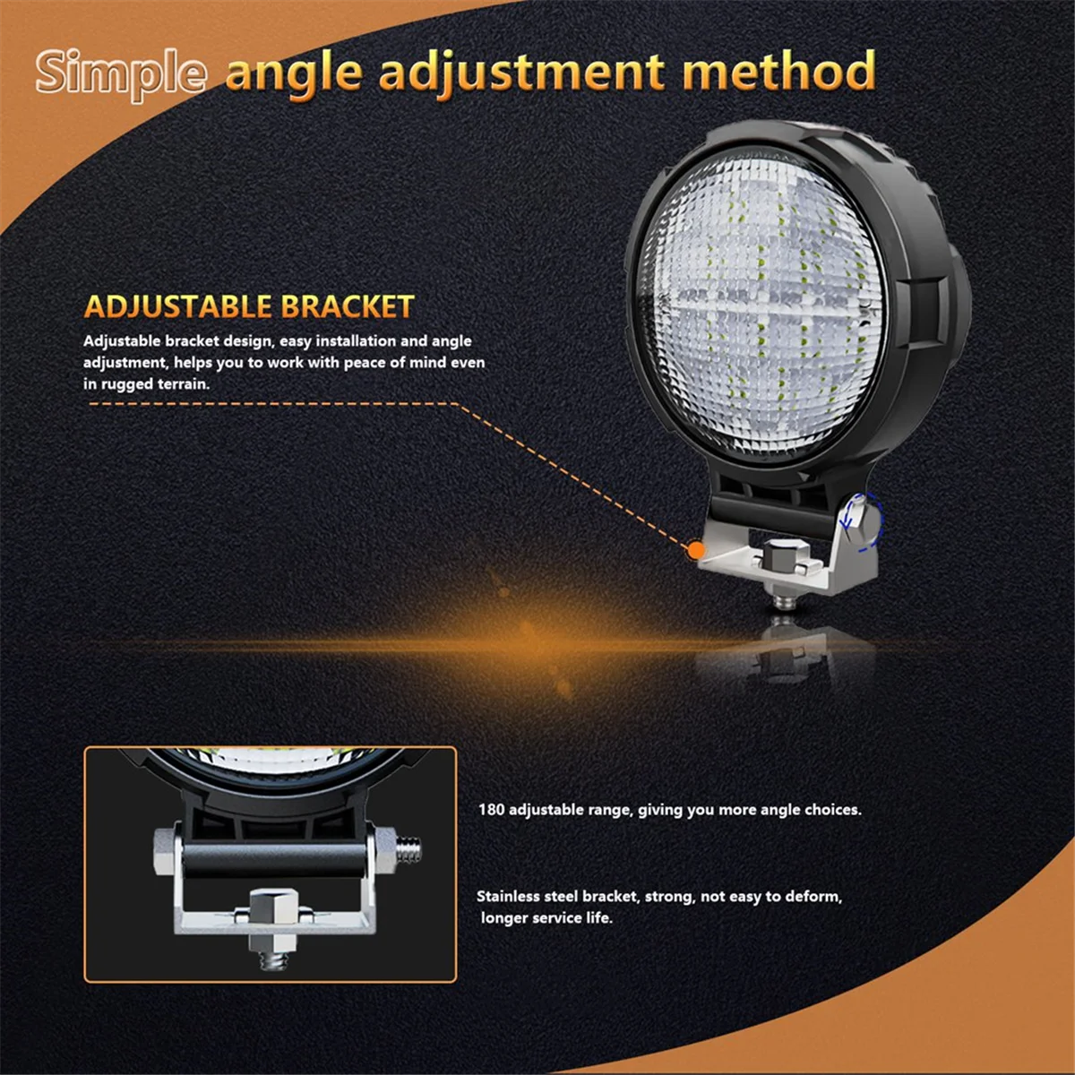 Round LED Diffused Light Pods, 2PCS 4 Inch 140W LED Off Road LED Work Lights Ditch Light Fog Lamp Waterproof ATV Lights