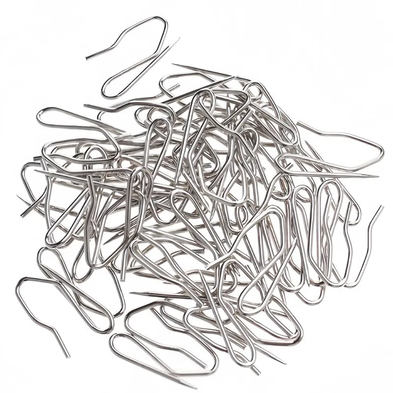 33 pcs 2.4cm Metal Pleat Hooks, S-Curve Shape Design, suitable for Home Window Drapery, Rust Resistant Durable