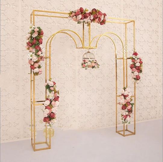3-teiliges Luxus-Mode-Willkommens-Türrahmen-Set, großer Hintergrund, Hochzeits-Blumenbogen, Bühnenwand, Hintergrund für Geburtstagsfeier, Ballonbox – Detail 2
