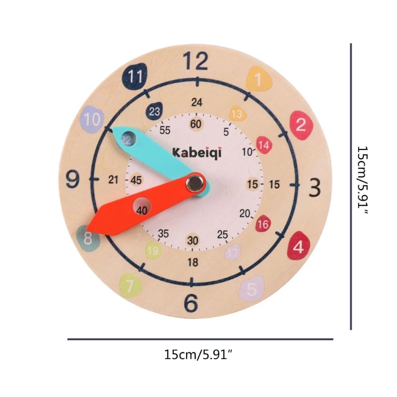 Детские красочные обучающие настенные часы, легко читаемые, для игровых комнат, детской комнаты от 4 лет, D5QF