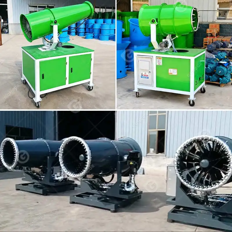 Automatic High Density South Africa Quarry Trailer Motor Dust Fog Smoke Cannon Remote Control Mist Blower