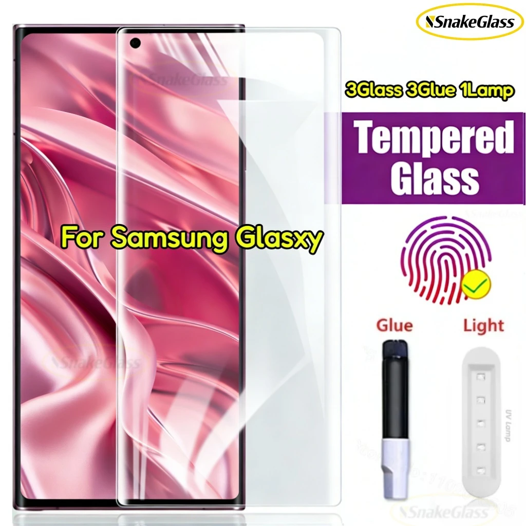 

3PCS UV Tempered Glass Film for Samsung Galaxy S25 Ultra S26 Ultra S26+ S24, S23 S22, S21, S20 Ultra Plus, S9 S8 Note 20 10 9 8