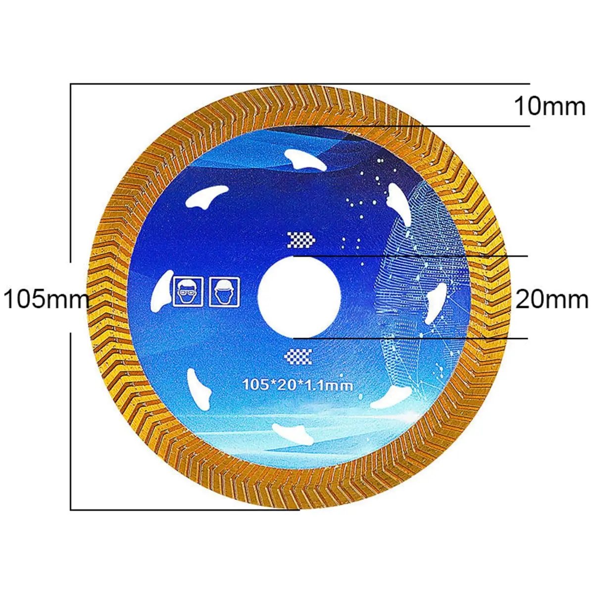 1/2/3/5/10 個 105x20MM 超薄型ダイヤモンド鋸刃ドライウェット鋸刃磁器タイル花崗岩大理石用切断ディスク