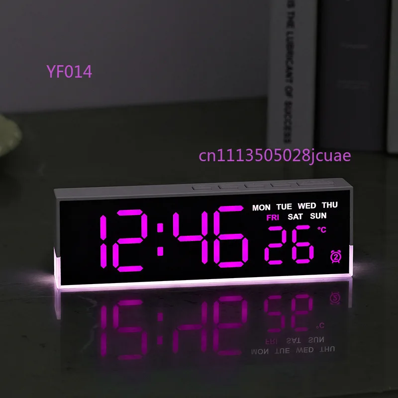 Sales LED Multifunctional Alarm Clock Minimalist Ambient Light Bedside Clock 5519
