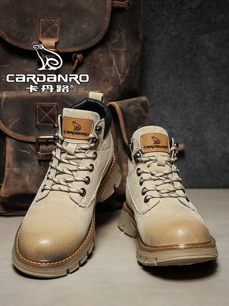 

Cardanro Men's High Top Boots Spring New Sle Briti Sle Workwear Boots Casual Faionable Leather oes