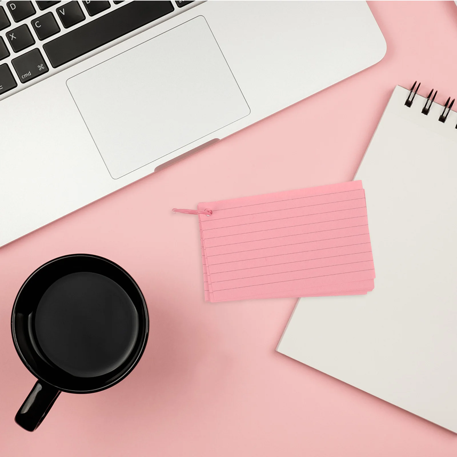 1 مجموعة البطاقات التعليمية الفارغة المفكرة قبل ثقب لكمات بطاقات الفهرس مع حلقات الموثق المعدنية المحمولة مذكرة دفتر لدراسة مكتب #4