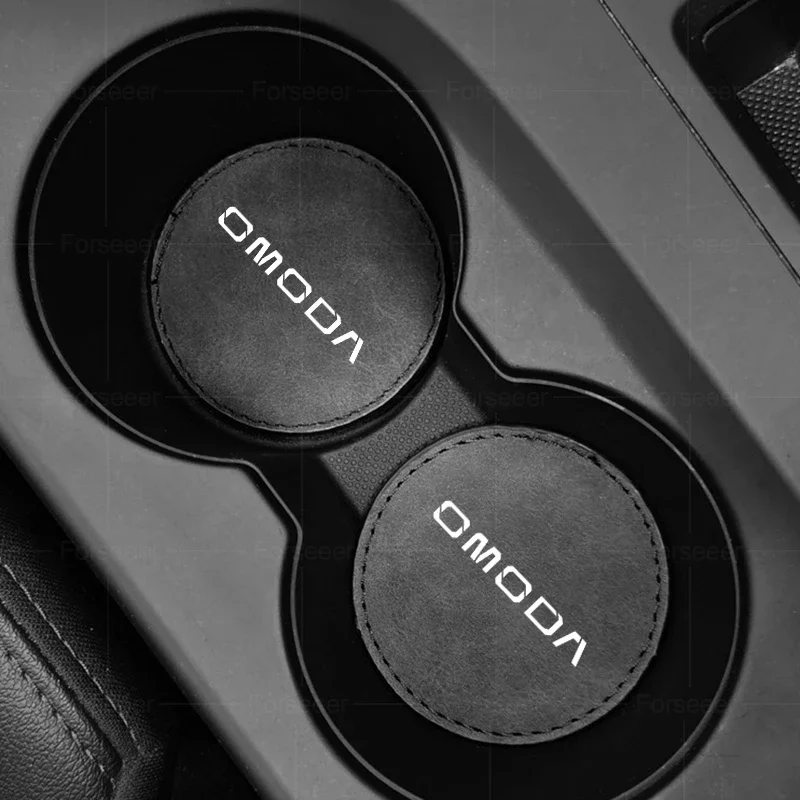 

For Chery Omoda 5 C5 S5 S5GT O5 E5 2022 2023 2024 2Pcs Car Water Coaster Car Cup Slot Non-Slip Mats Auto Interior Accessories