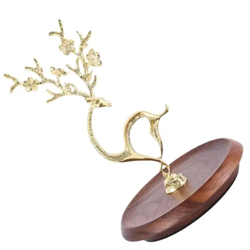 R9JC Devinative Reindeer Jewelry Stand with Tiers Sties Stibaces Procelets Storage Rack for Womannable Women