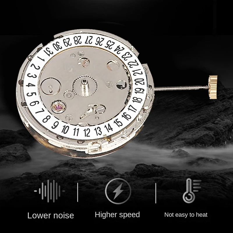 1Set 8205 Watch Movement 6 Stitches Replace Movement Silver For 2813 Movement Automatic Machinery