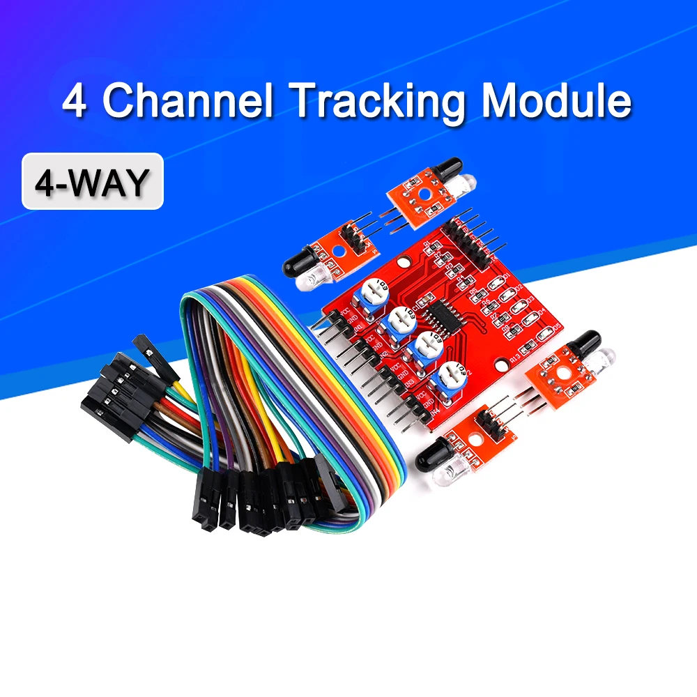 Four-Way infrared tracing / 4 Channel tracking Module / transmission line / obstacle avoidance / car / robot sensors