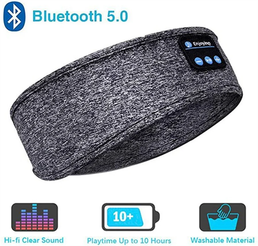 Maschera per gli occhi Cuffie Bluetooth senza fili per realizzare auricolari sportivi per dormire Bendaggio per dormire con cuffie Auricolari foulard per iPhone