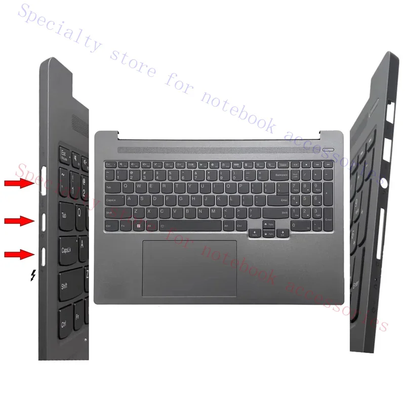 For IdeaPad Pro 5 16 APH8 ARP8 IRH8  laptop upper cover palm rest shell backlight keyboard AM2YC00E00 E20 AM2YC000C00C20