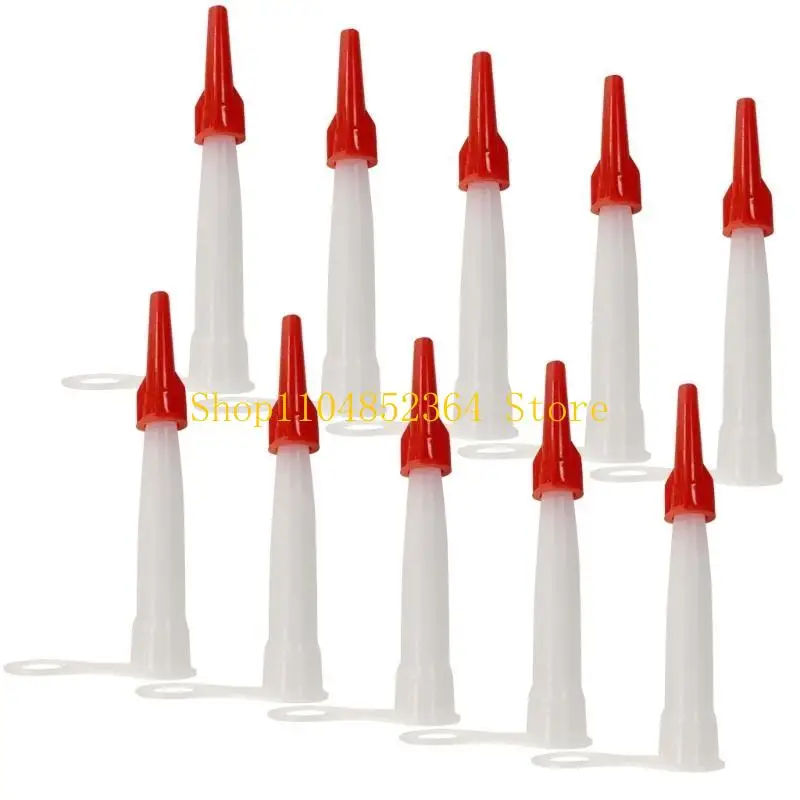 652F 10pcs Reusable Silicone Caulking Nozzles Protective Caps Included Standard Thread Sealant Application Tool Accessories