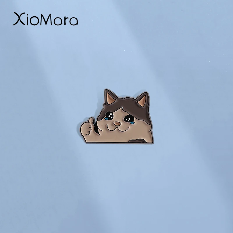 Cute Cat Enamel Pins You Are The Best Cat Encouragement Metal Brooches Lapel Badge Backpack Clothes Jewelry Gift for Friend