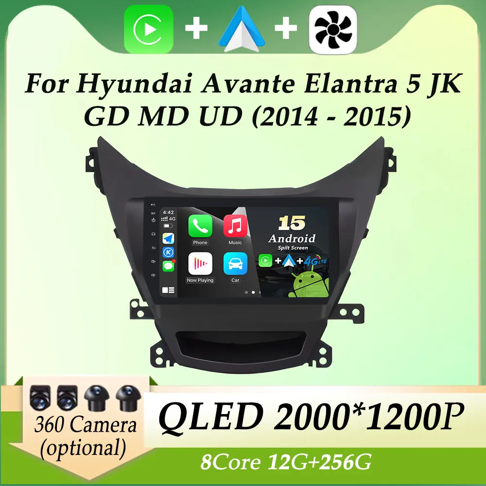

For Hyundai Avante Elantra 5 JK GD MD UD 2014 - 2015 DSP Stereo Car Radio Video Multimedia Player Carplay GPS Navi Split Screen